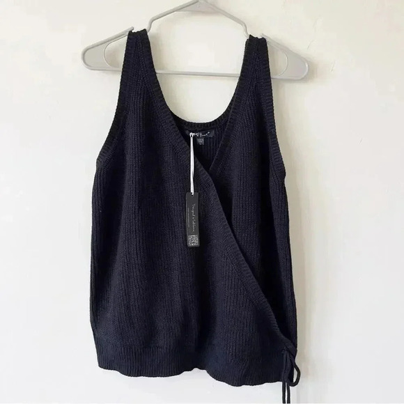 Vici BEVAN SURPLICE KNIT TANK Black L NWT - Picture 4 of 7